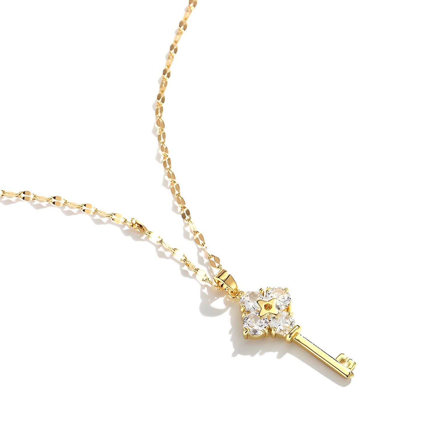 KEY NECKLACE (18K Gold Plated Steel)