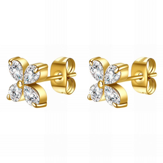 STONIA FLOWER EARRINGS (18K Gold Plated Steel)