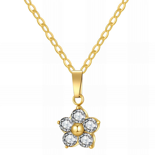 FLOWER NECKLACE (18K Gold Plated Steel)