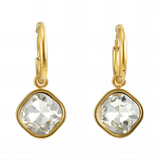 LYNX DIAMOND EARRINGS (18K Gold Plated Steel)