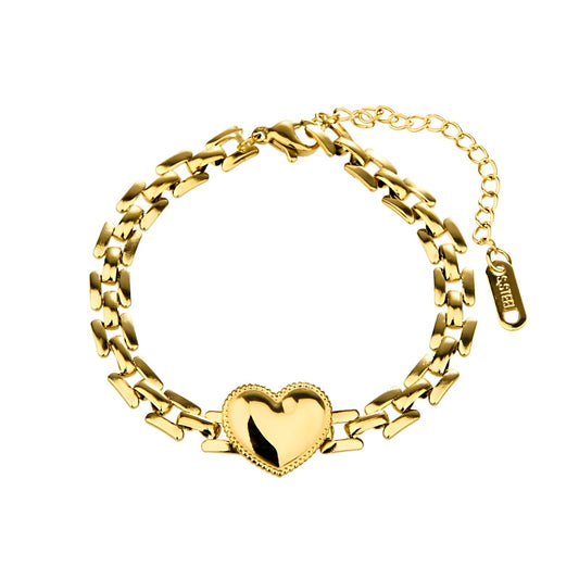 DESIREE HEART BRACELET (18K Gold Plated Steel)