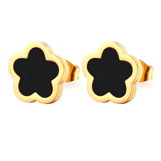 ZENE FLOWER EARRINGS (18K Gold Plated Steel)