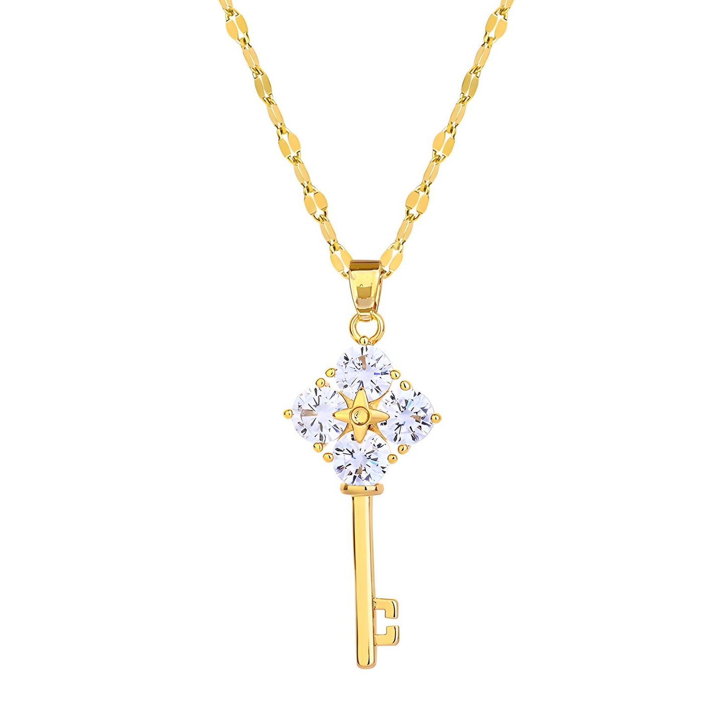 KEY NECKLACE (18K Gold Plated Steel)