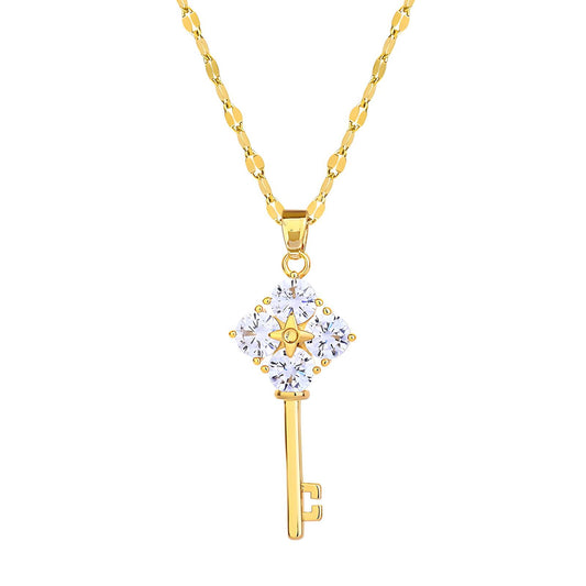KEY NECKLACE (18K Gold Plated Steel)