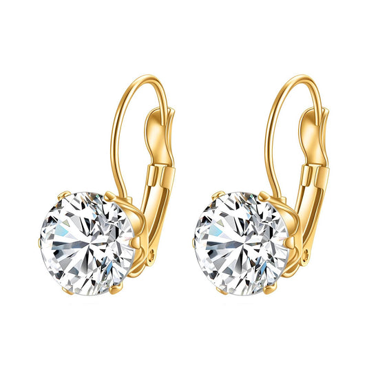 ASTER DIAMOND EARRINGS (18K Gold Plated Steel)