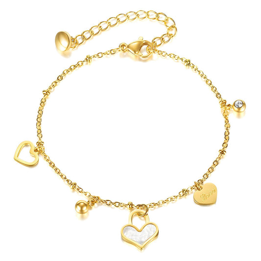 LUNA HEART BRACELET (18K Gold Plated Steel)