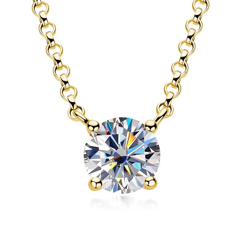 SOLACE DIAMOND NECKLACE (18K Gold Plated Steel)
