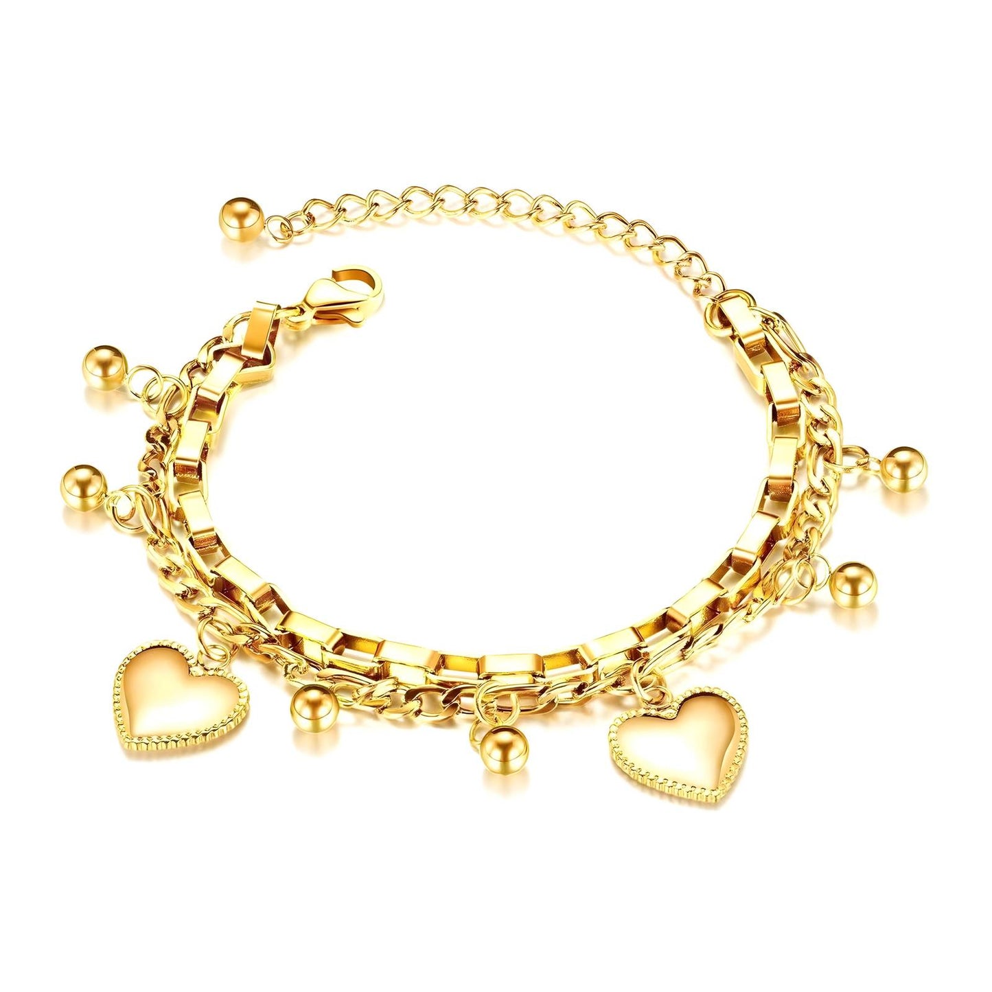 WONDERLUST HEART BRACELET (18K Gold Plated Steel)